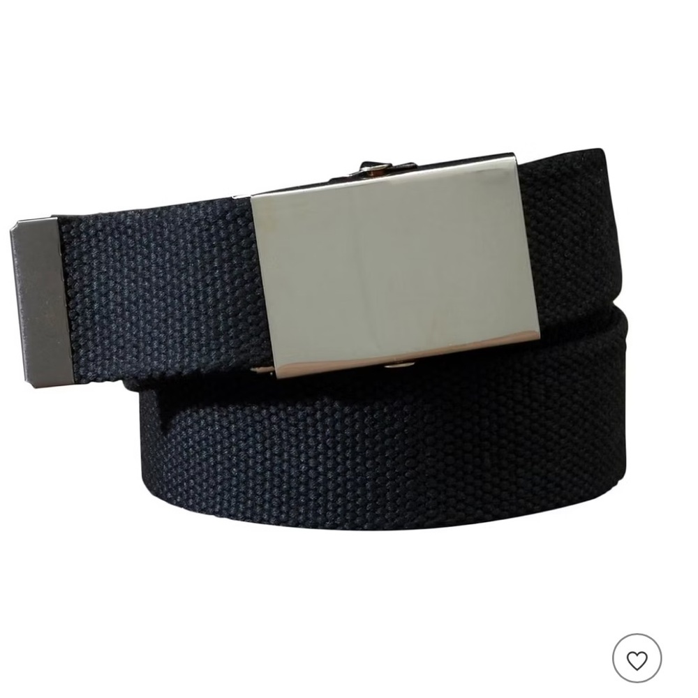King Size Canvas Casual Black Belt